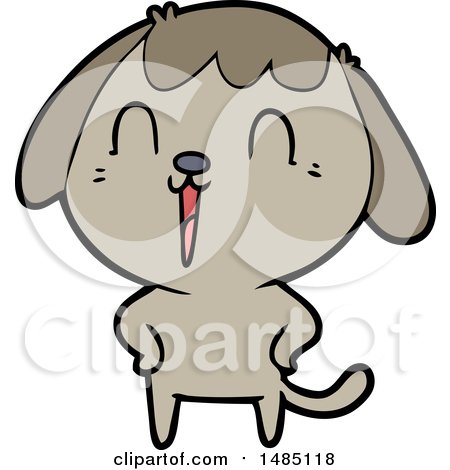 Cartoon Clipart of a Dog by lineartestpilot