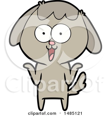 Cartoon Clipart of a Dog by lineartestpilot