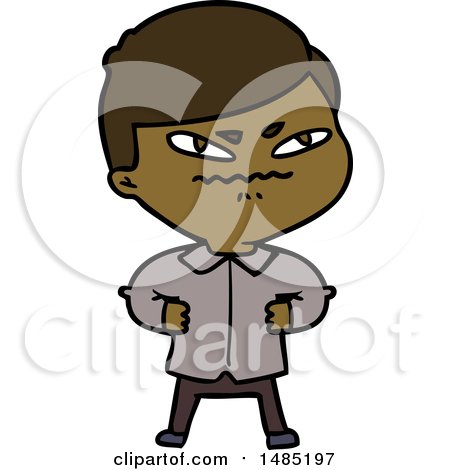 Clipart Of A Cartoon Angry Man by lineartestpilot