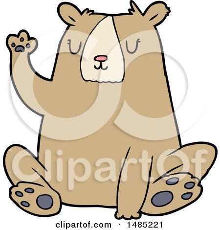 Cartoon Clipart of a Bear by lineartestpilot