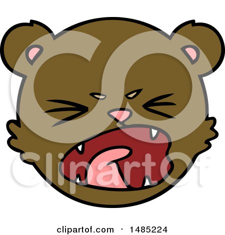 Cartoon Clipart of a Bear by lineartestpilot