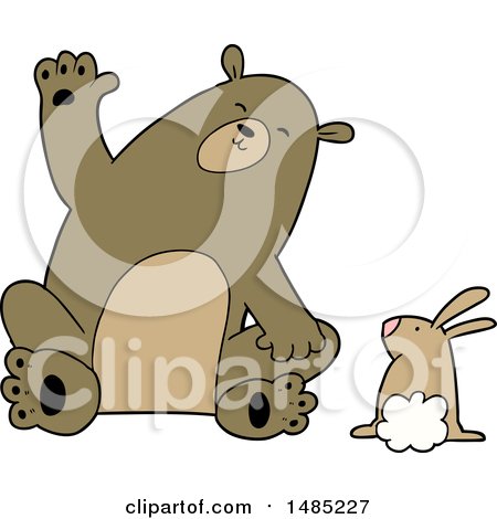 Cartoon Clipart of a Bear by lineartestpilot