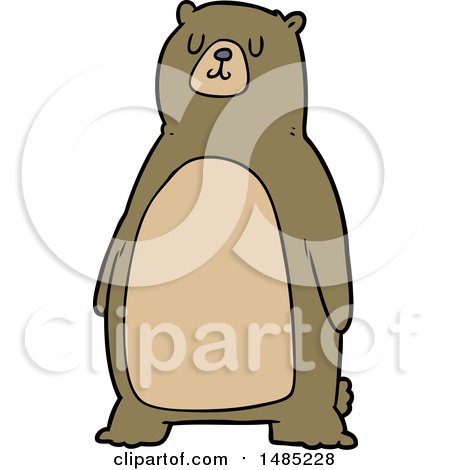 Cartoon Clipart of a Bear by lineartestpilot