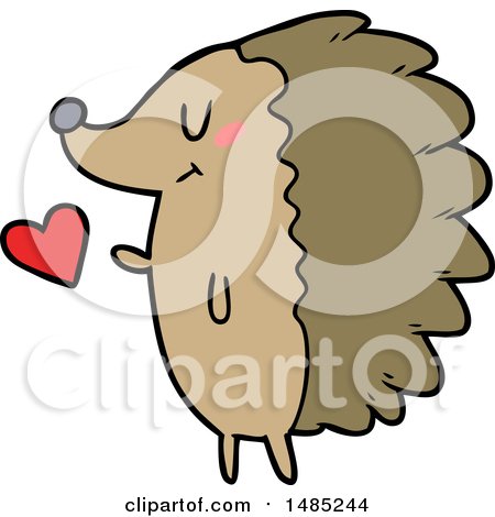 Clipart Cute Cartoon Hedgehog by lineartestpilot