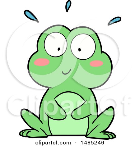 Clipart Cute Cartoon Frog by lineartestpilot