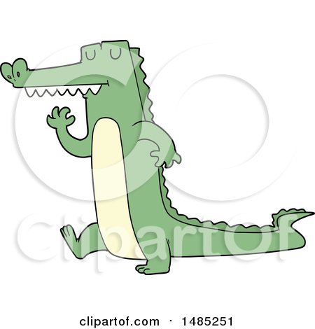 Clipart Cartoon Crocodile by lineartestpilot