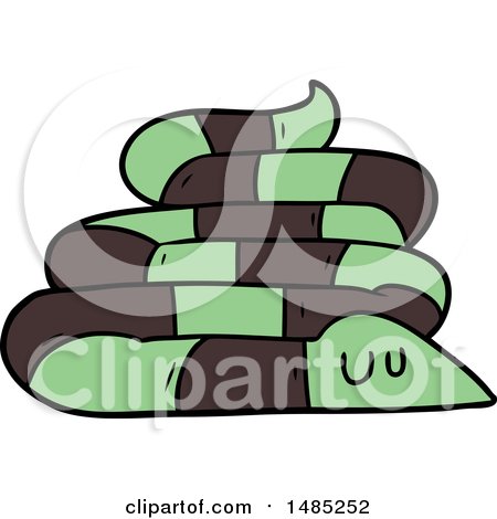 Clipart Cartoon Sleepy Snake by lineartestpilot