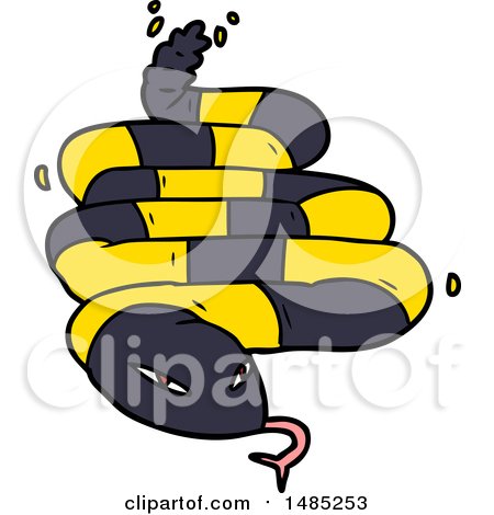 Clipart Cartoon Poisonous Snake by lineartestpilot