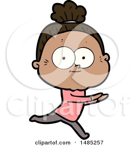 Clipart Cartoon Happy Old Woman by lineartestpilot