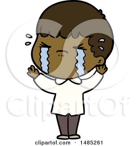 Clipart Cartoon Man Crying by lineartestpilot