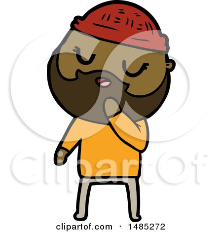 Clipart Cartoon Man with Beard by lineartestpilot