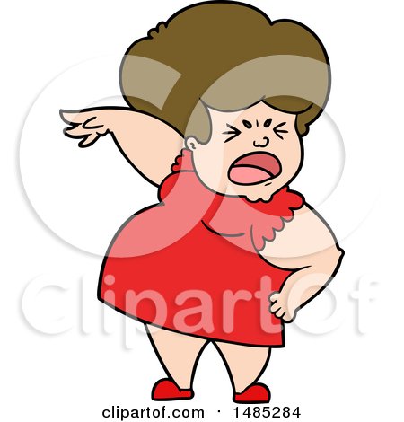 Clipart Cartoon Angry Woman by lineartestpilot