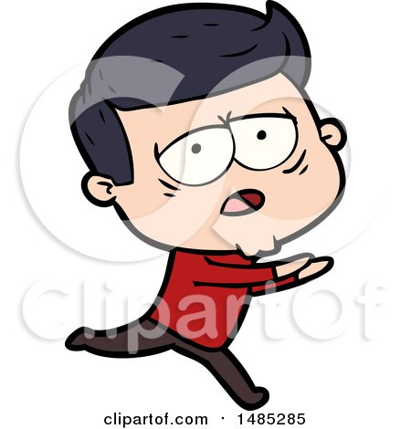 Clipart Cartoon Tired Man by lineartestpilot