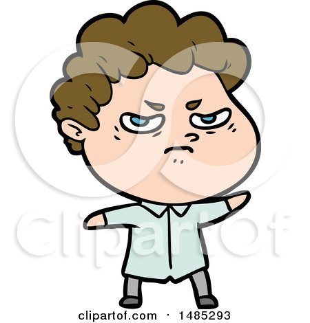Clipart Cartoon Angry Man by lineartestpilot