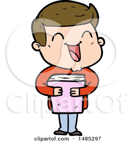 Clipart Cartoon Man Laughing by lineartestpilot