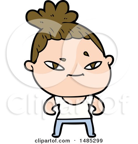 Clipart Cartoon Woman by lineartestpilot