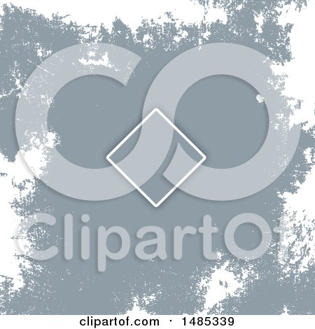Clipart of a Frame on a Gray and White Grunge Background - Royalty Free Vector Illustration by KJ Pargeter