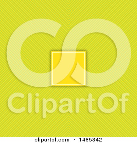 Clipart of a Frame over a Green and Yellow Stripes Background - Royalty Free Vector Illustration by KJ Pargeter