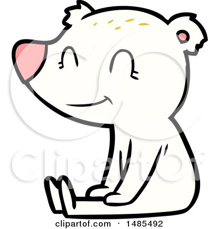 Clipart of a Polar Bear - Royalty Free Vector Illustration by lineartestpilot