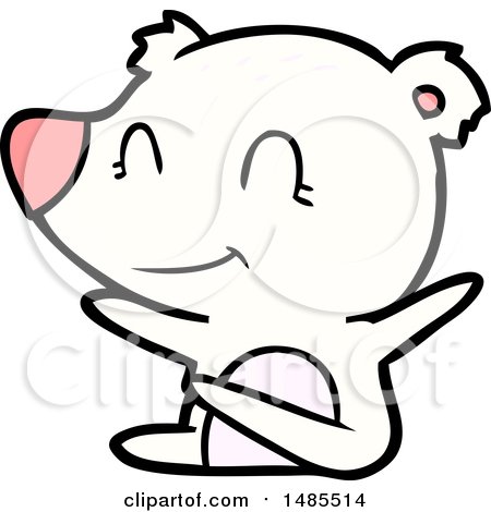 Clipart of a Polar Bear - Royalty Free Vector Illustration by lineartestpilot