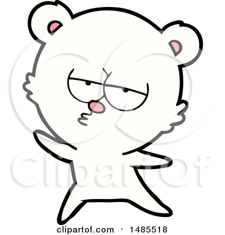 Clipart of a Polar Bear - Royalty Free Vector Illustration by lineartestpilot