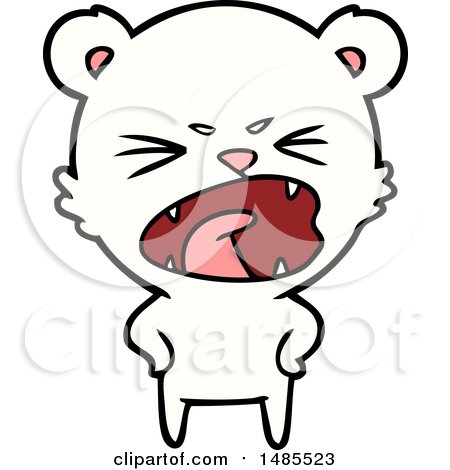 Clipart of a Polar Bear - Royalty Free Vector Illustration by lineartestpilot