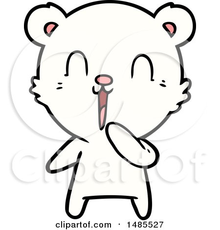 Clipart of a Polar Bear - Royalty Free Vector Illustration by lineartestpilot