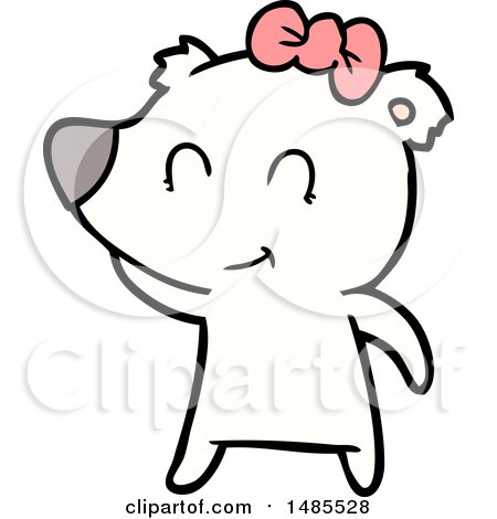 Clipart of a Polar Bear - Royalty Free Vector Illustration by lineartestpilot