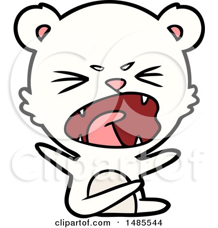 Clipart of a Polar Bear - Royalty Free Vector Illustration by lineartestpilot