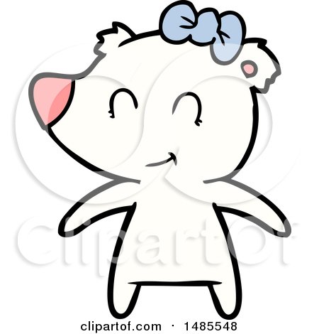 Clipart of a Polar Bear - Royalty Free Vector Illustration by lineartestpilot