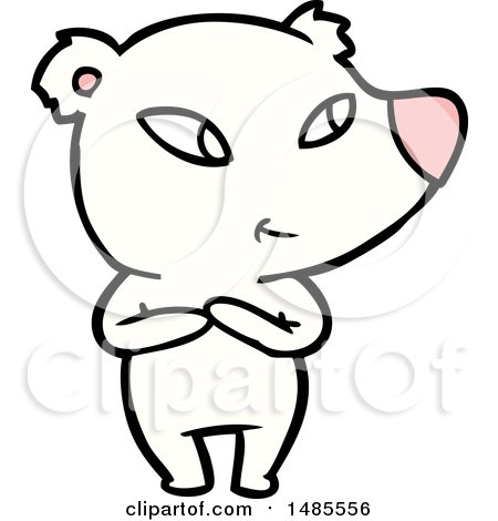 Clipart of a Polar Bear - Royalty Free Vector Illustration by lineartestpilot