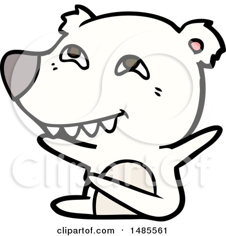 Clipart of a Polar Bear - Royalty Free Vector Illustration by lineartestpilot