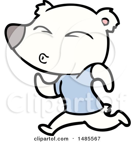 Clipart of a Polar Bear - Royalty Free Vector Illustration by lineartestpilot