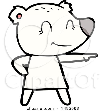 Clipart of a Polar Bear - Royalty Free Vector Illustration by lineartestpilot