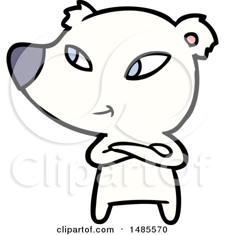 Clipart of a Polar Bear - Royalty Free Vector Illustration by lineartestpilot