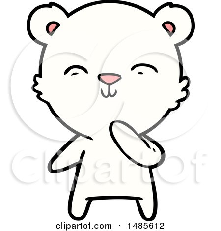 Clipart of a Polar Bear - Royalty Free Vector Illustration by lineartestpilot