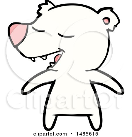 Clipart of a Polar Bear - Royalty Free Vector Illustration by lineartestpilot