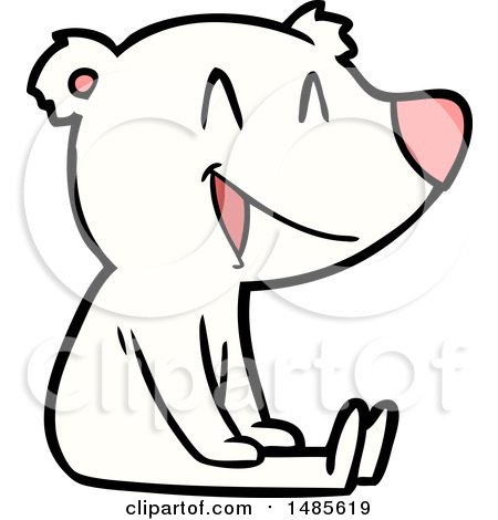 Clipart of a Polar Bear - Royalty Free Vector Illustration by lineartestpilot