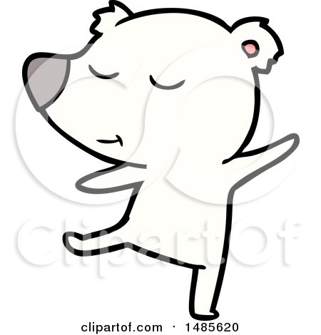 Clipart of a Polar Bear - Royalty Free Vector Illustration by lineartestpilot