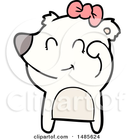 Clipart of a Polar Bear - Royalty Free Vector Illustration by lineartestpilot