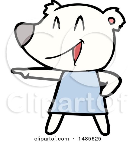 Clipart of a Polar Bear - Royalty Free Vector Illustration by lineartestpilot