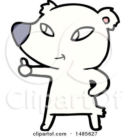 Clipart of a Polar Bear - Royalty Free Vector Illustration by lineartestpilot