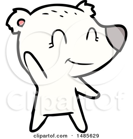 Clipart of a Polar Bear - Royalty Free Vector Illustration by lineartestpilot