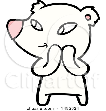 Clipart of a Polar Bear - Royalty Free Vector Illustration by lineartestpilot