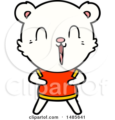 Clipart of a Polar Bear - Royalty Free Vector Illustration by lineartestpilot