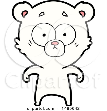 Clipart of a Polar Bear - Royalty Free Vector Illustration by lineartestpilot