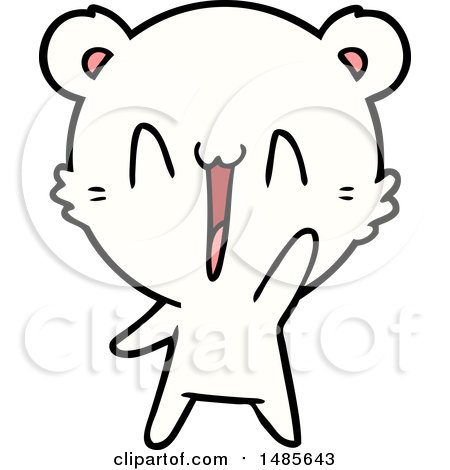 Clipart of a Polar Bear - Royalty Free Vector Illustration by lineartestpilot