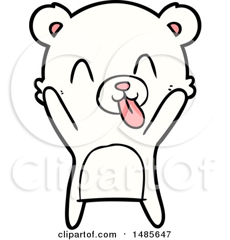 Clipart of a Polar Bear - Royalty Free Vector Illustration by lineartestpilot