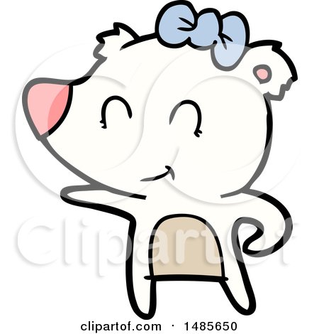 Clipart of a Polar Bear - Royalty Free Vector Illustration by lineartestpilot