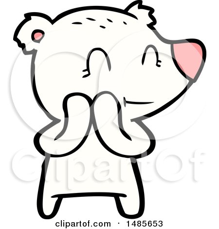 Clipart of a Polar Bear - Royalty Free Vector Illustration by lineartestpilot